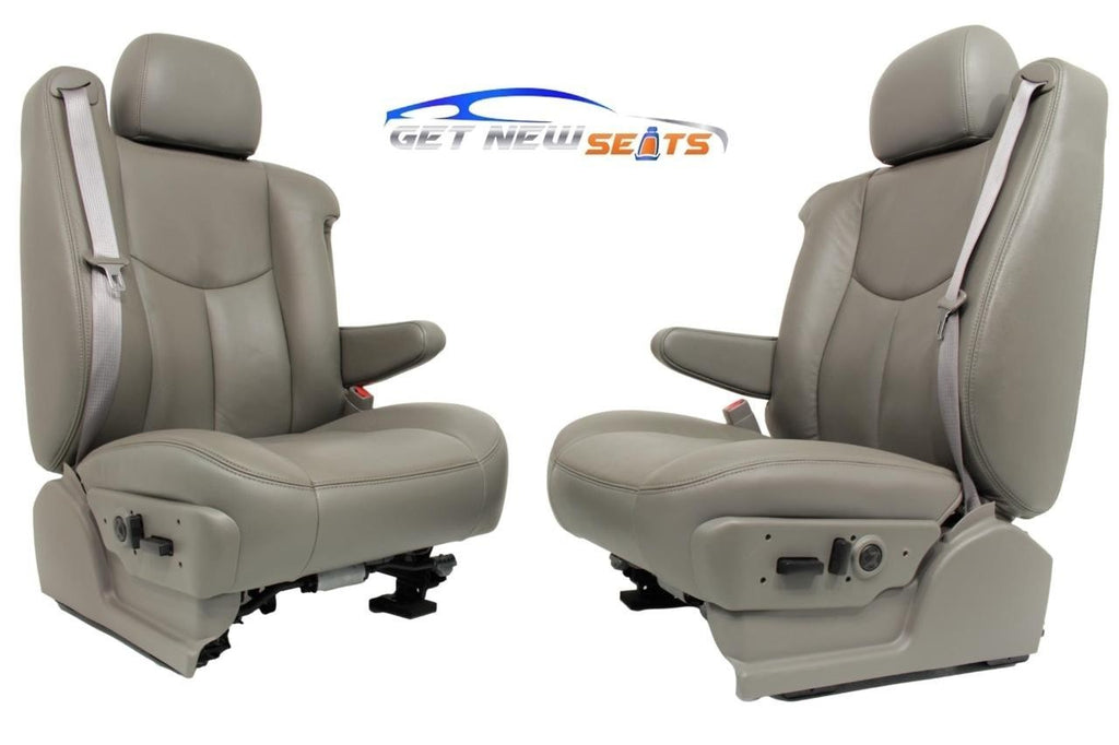 03 - 06 Silverado Sierra Tahoe Yukon Heated Power Leather Seats Neutral OEM