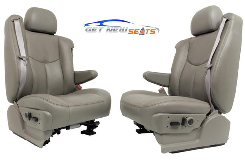 03 - 06 Silverado Sierra Tahoe Yukon Heated Power Leather Seats Neutral OEM