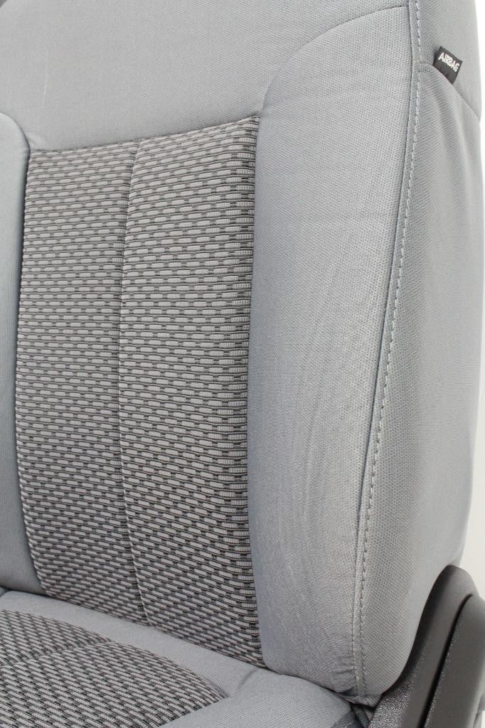 1999 - 2016 Ford Super Duty Front Seats, XL Steel Gray Cloth Manual w/ Jumpseat