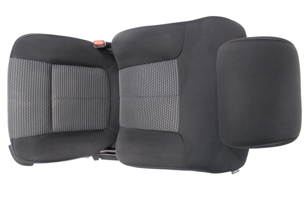 2009 - 2014 Ford F150 Front Seats, XL Black Gray Two-Tone Cloth, w/ Lumbar