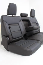 20-22 Sierra Denali Leather Seats Heated Cooled Door Panels Console, Brown Blue