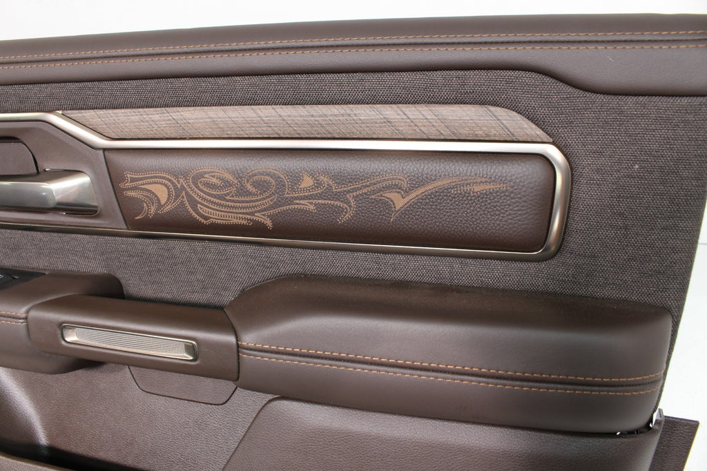 2019 - 2026 Ram 1500 Door Panels Limited Longhorn Brown Crew Cab New OEM Removal
