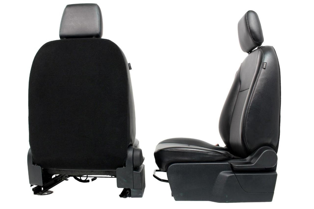2015 - 12021 Ford Transit 150 250 350 Van Vinyl Front Bucket Seats Black Armrest