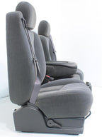 1999-2006 Sierra Silverado Front Seats, Dark Gray Cloth Split Bench w Jump Seat