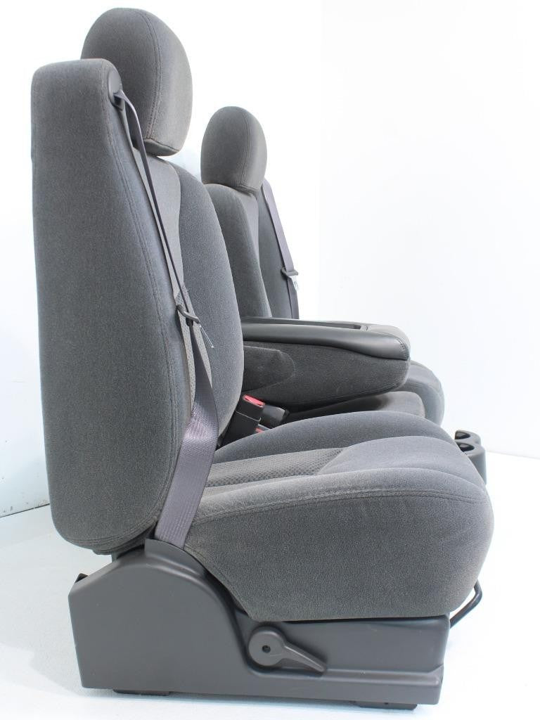 1999-2006 Sierra Silverado Front Seats, Dark Gray Cloth Split Bench w Jump Seat