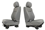 2009 - 2014 Ford F150 Front Seats, XLT Steel Gray Leather w/ Power Driver Seat