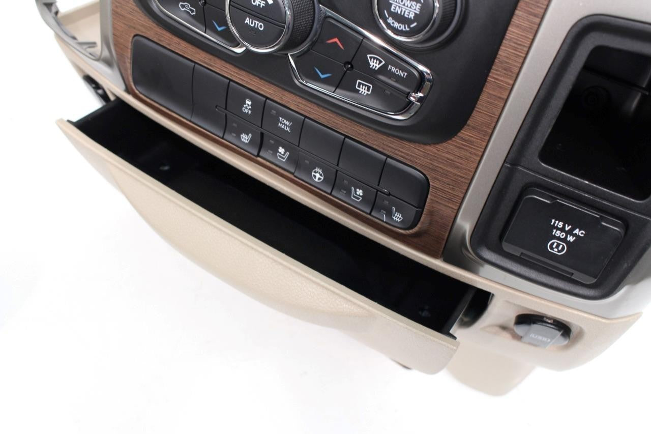 2013 - 2018 Ram Center Jump Seat, Tan Leather Laramie, w/ Install Kit & Trim OEM