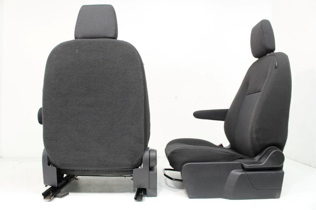 2015 - 2026 Ford Transit Seats, Black Charcoal Cloth Manual w/ Dual Armrests