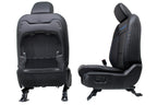 2018-2025 Jeep JL JLU 4xE Wrangler Seats, Black Nappa Leather w Surf Blue Stitch