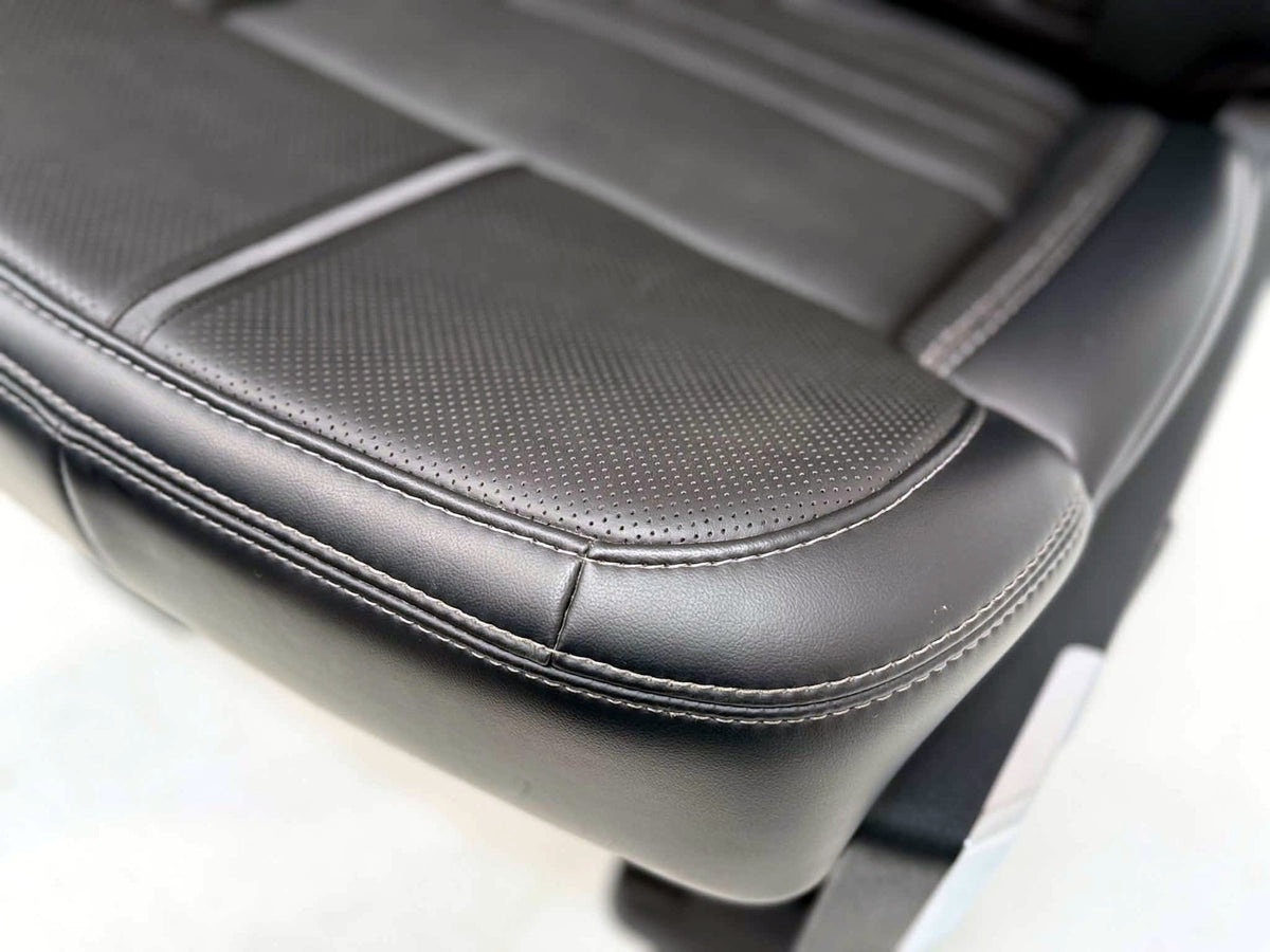 2021 - 2026 F-150 Super Duty Platinum Front Seats, Black Leather Gray Massaging