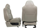 2008-2010 Ford Super Duty Front Seats, Power Stone Gray Leather Lumbar OEM