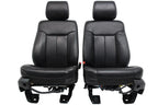 1999 - 2016 Ford Super Duty Front Seats, Lariat Black Leather, Power Heat Cool
