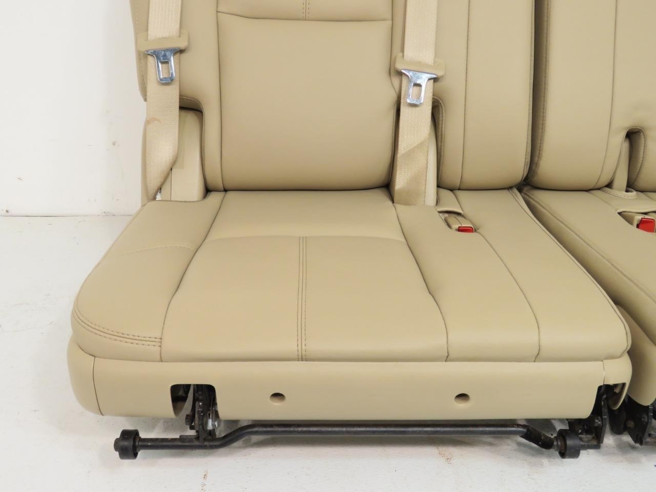 2007 - 2014 GMC Yukon Chevy Suburban Tahoe Third Row Seat, LT Tan Leather Pair