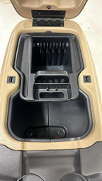 1999 - 2007 Ford Super Duty F250 Center Console, OEM Lariat Tan w/ Woodgrain