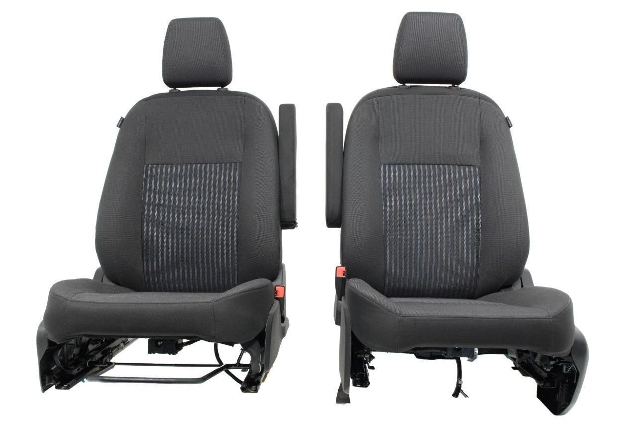 2015 - 2026 Ford Transit Front Seats, Charcoal Cloth w/ Heated Power Driver Seat