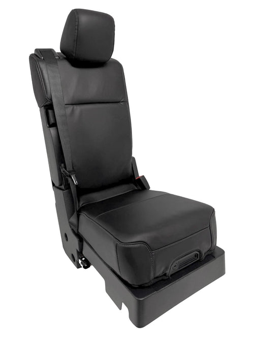 2015-2025 F150 Super Duty Console → Jump Seat Conversion Kit Black Leather Gray