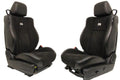 2008 - 2023 Dodge Challenger Front Seats,  Black Leather Suede w/ T/A Embroidery