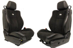 2008 - 2023 Dodge Challenger Front Seats,  Black Leather Suede w/ T/A Embroidery
