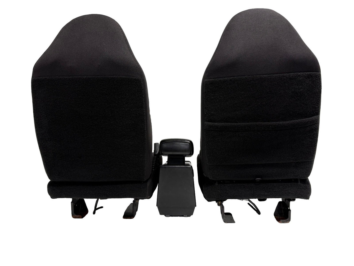 1998 - 2009 Ford Ranger Front Seats & Console, Black Gray Cloth , Extended Cab
