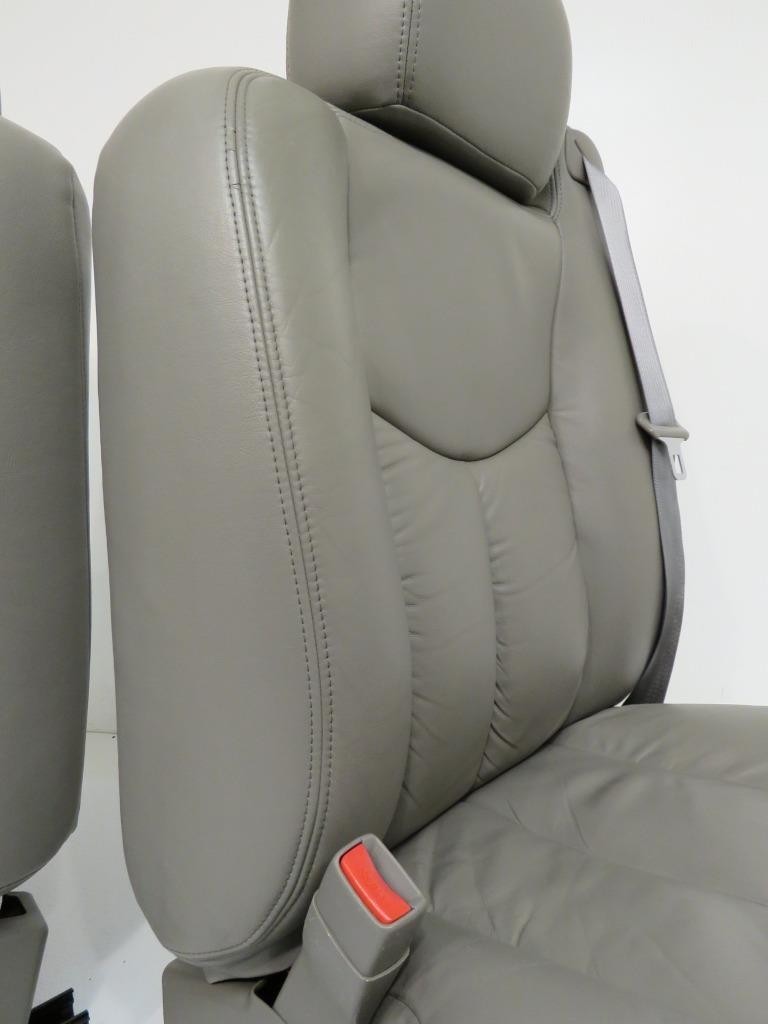1999-2007 Sierra Silverado Seats, Pewter Gray Leather Power Driver w/o Armrests