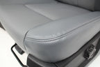 1999 - 2016 Ford Super Duty Front Seats, XLT Steel Gray Vinyl Bench w/ Jumpseat