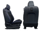 24-26 Mustang Dark Horse Coupe Seats Set, Black Indigo Blue Leather Suede