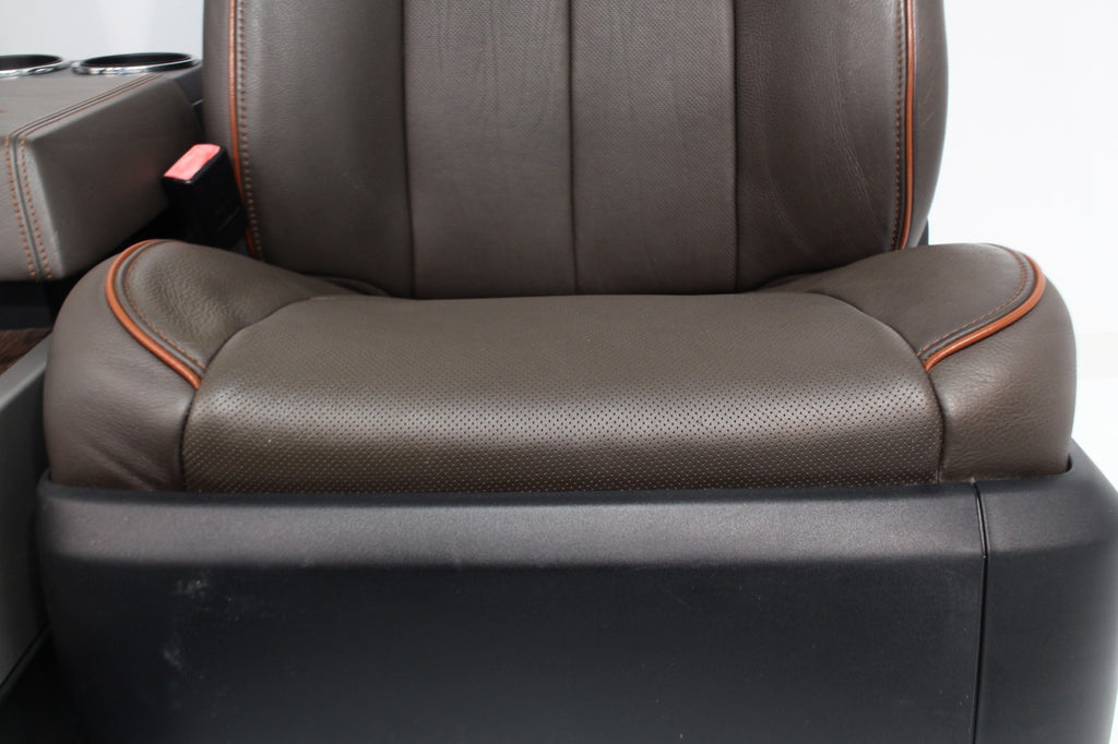 2015 - 2017 Ford Expedition King Ranch Seats 3 Row Set, Mesa Brown Leather OEM