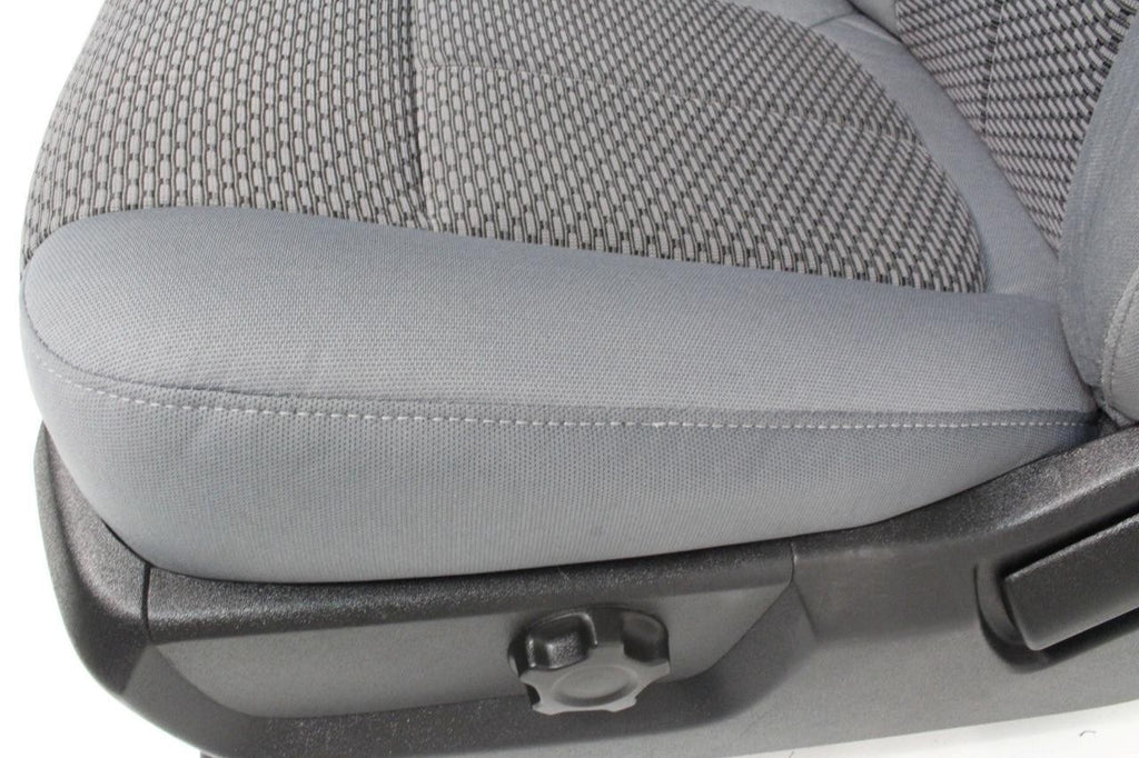 1999 - 2016 Ford Super Duty Front Seats, XL Steel Gray Cloth Bench w/ Jumpseat
