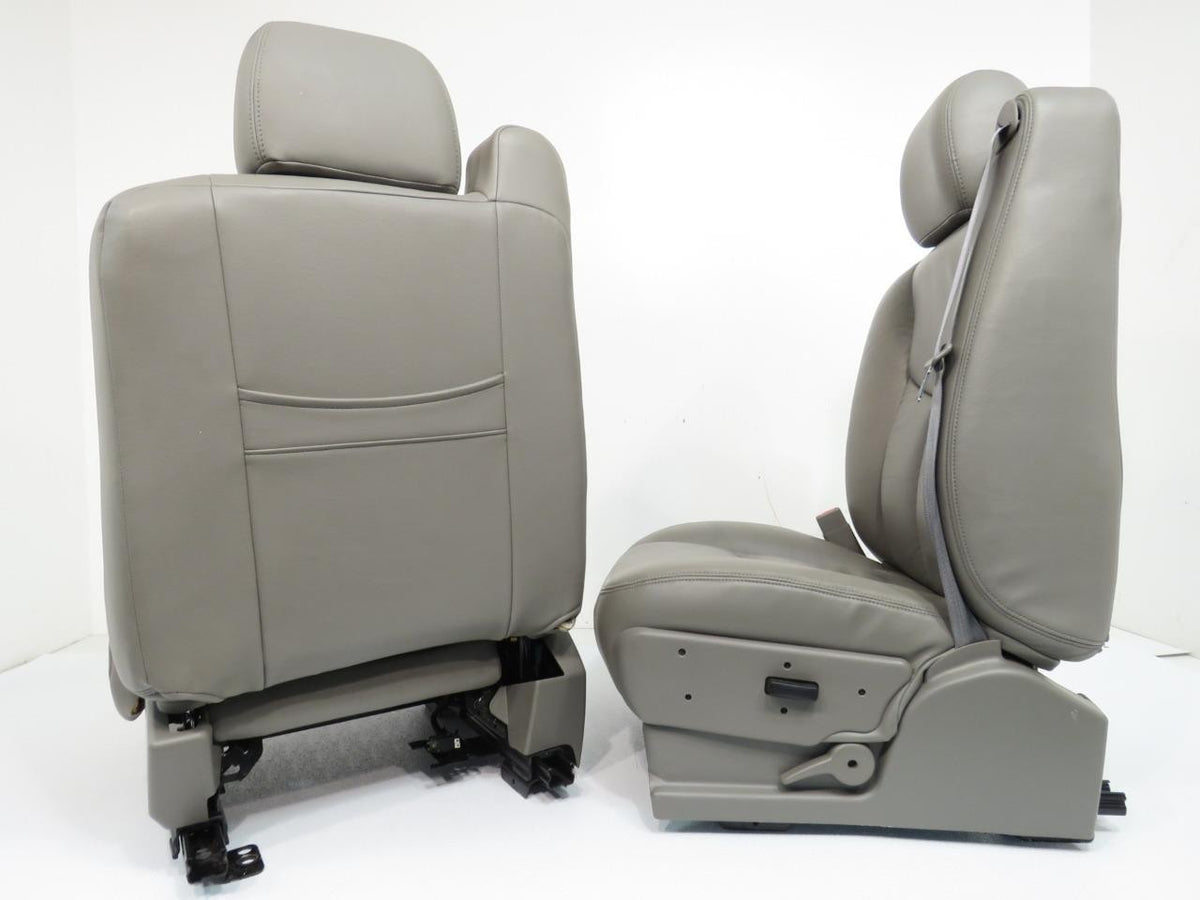 1999-2007 Sierra Silverado Seats, Pewter Gray Leather Power Driver w/o Armrests