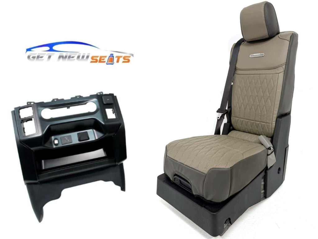 2024+ Ford F150 & Super Duty Platinum Custom Jump Seat Conversion Kit, Truffle