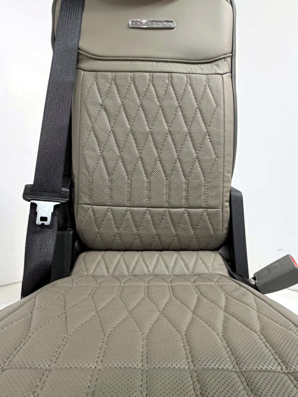 2024+ Ford F150 & Super Duty Platinum Custom Jump Seat Conversion Kit, Truffle