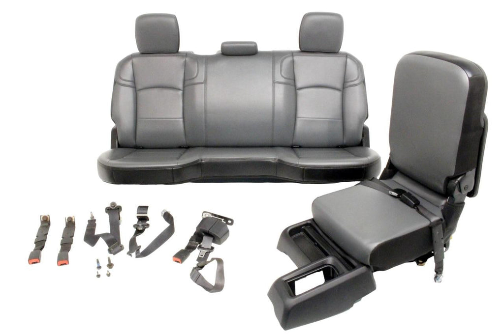 19-25 Dodge Ram 2500 3500 Rear Seat Jump Seat Console Conversion Kit Gray Vinyl