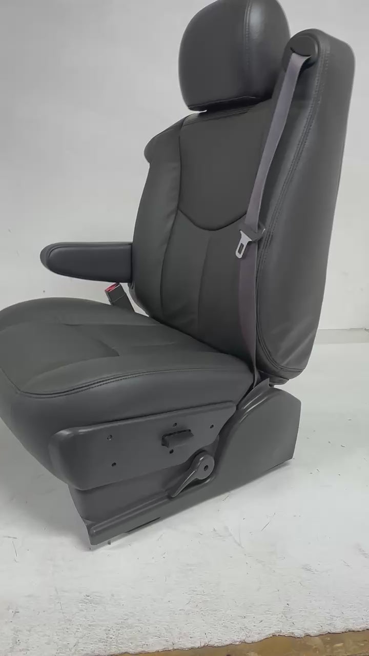 1999 - 2006 Chevy Silverado Front Seats, Dark Pewter Leather w/ Power Driver