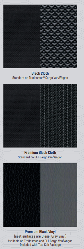 Ram Promaster City Interior Fabric Options for Seats