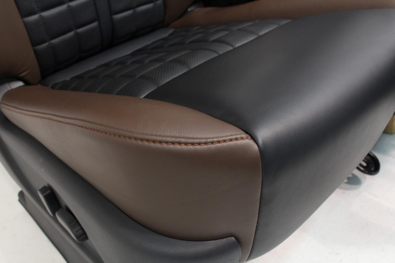 16-18 Nissan Titan XD Platinum Reserve Seats Console Set Heated Cooled Leather