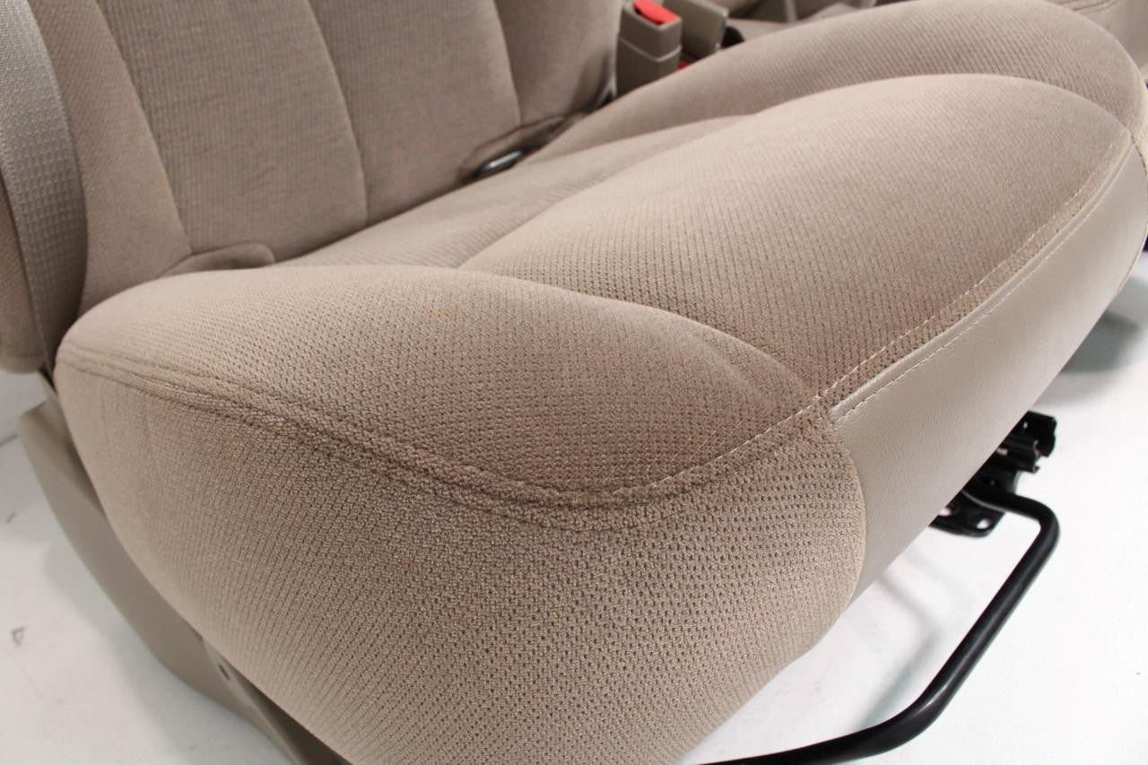 1999 - 2006 Chevrolet & GMC Tan Cloth Heated Front Seats with Jump Seat Console