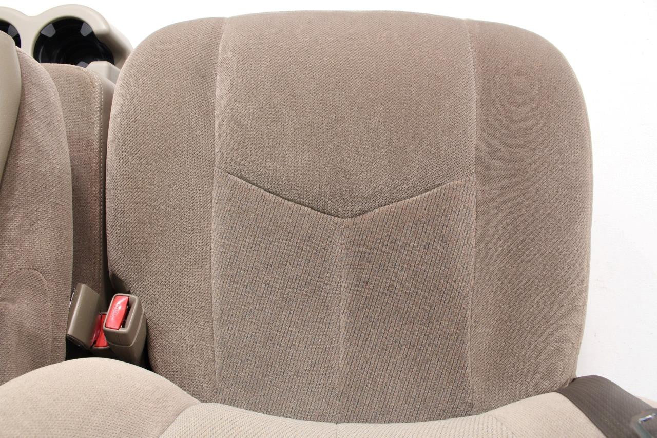 1999 - 2006 Chevrolet & GMC Tan Cloth Heated Front Seats with Jump Seat Console