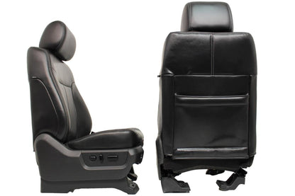 1999-2016 Ford Super Duty F-Series Pre-Wired Heated & Cooled Black Leather Seats