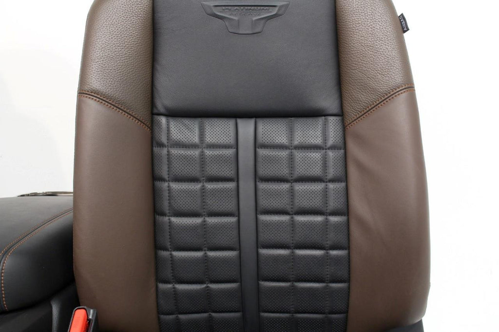 16-18 Nissan Titan XD Platinum Reserve Seats Console Set Heated Cooled Leather