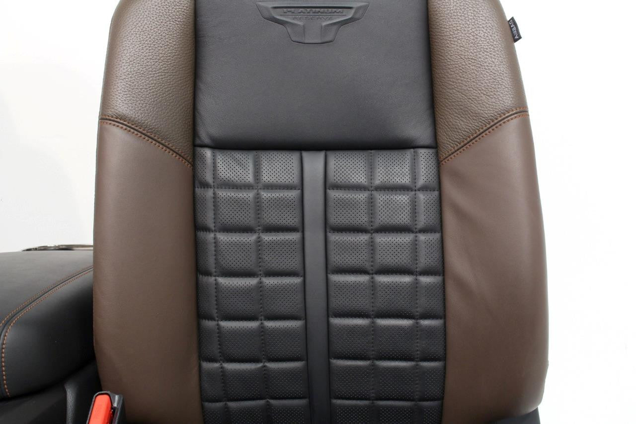 16-18 Nissan Titan XD Platinum Reserve Seats Console Set Heated Cooled Leather