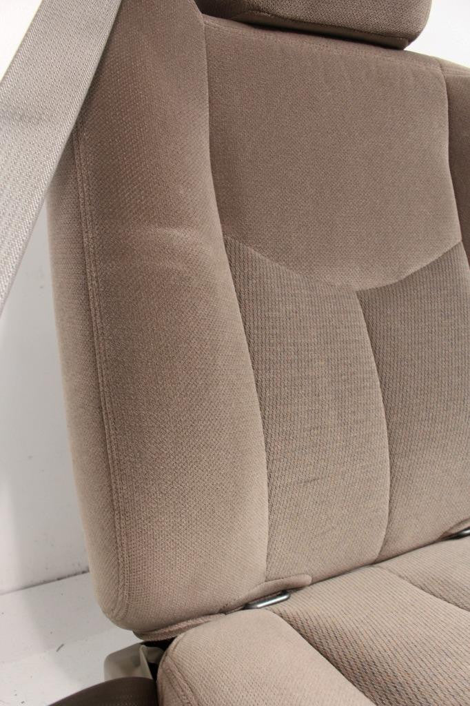 1999 - 2006 Chevrolet & GMC Tan Cloth Heated Front Seats with Jump Seat Console