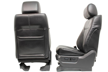 1999-2016 Ford Super Duty F-Series Pre-Wired Heated & Cooled Black Leather Seats
