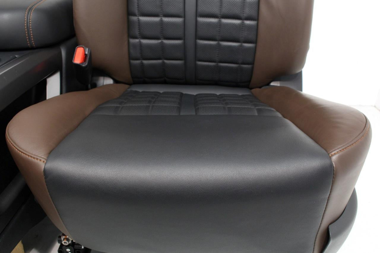 16-18 Nissan Titan XD Platinum Reserve Seats Console Set Heated Cooled Leather