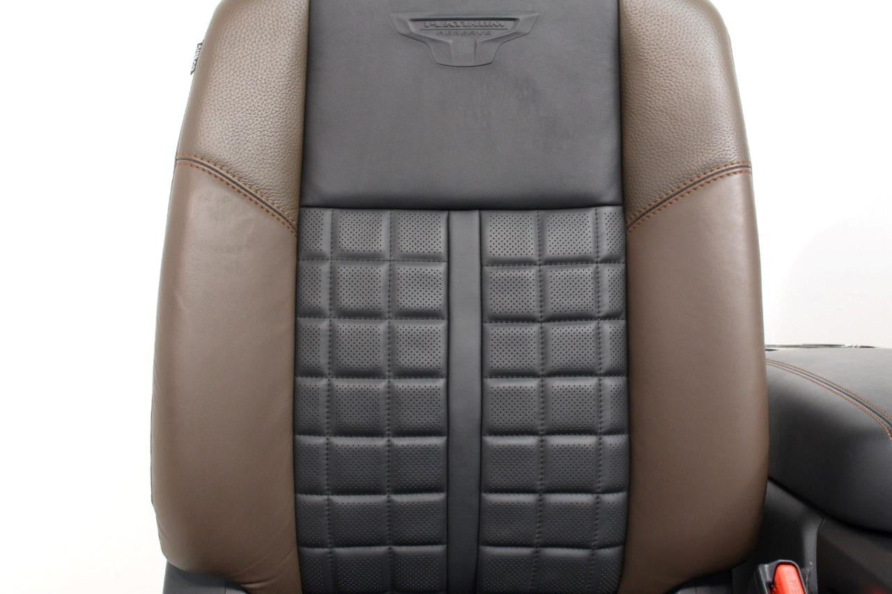 16-18 Nissan Titan XD Platinum Reserve Seats Console Set Heated Cooled Leather