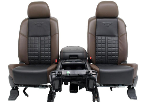 16-18 Nissan Titan XD Platinum Reserve Seats Console Set Heated Cooled Leather